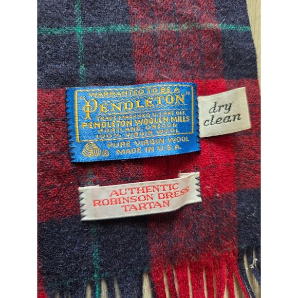 Pendleton Pure Virgin Wool Robinson Dress Tartan Scarf - Picture 2 of 6